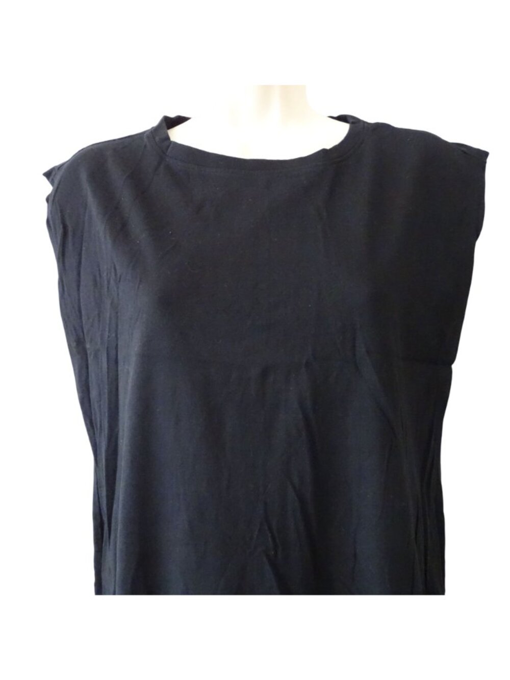 Old Navy Muscle Tank Midi Column Shift T-shirt Dress Black Women Size M Casual - Picture 3 of 12